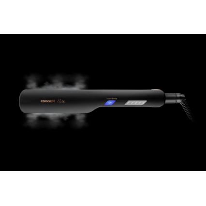 Concept VZ6010 - Parna pegla za kosu s LED zaslonom ELITE STEAM BOOST 54W/230V crna
