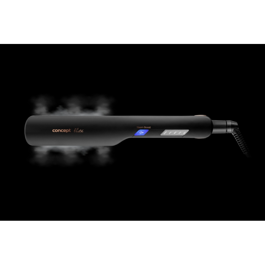 Concept VZ6010 - Parna pegla za kosu s LED zaslonom ELITE STEAM BOOST 54W/230V crna