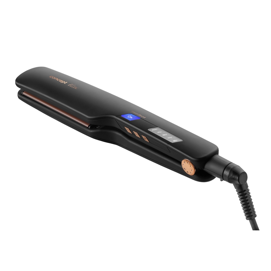 Concept VZ6010 - Parna pegla za kosu s LED zaslonom ELITE STEAM BOOST 54W/230V crna