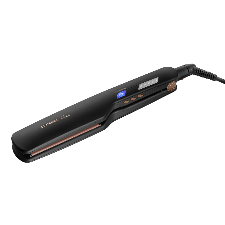 Concept VZ6010 - Parna pegla za kosu s LED zaslonom ELITE STEAM BOOST 54W/230V crna