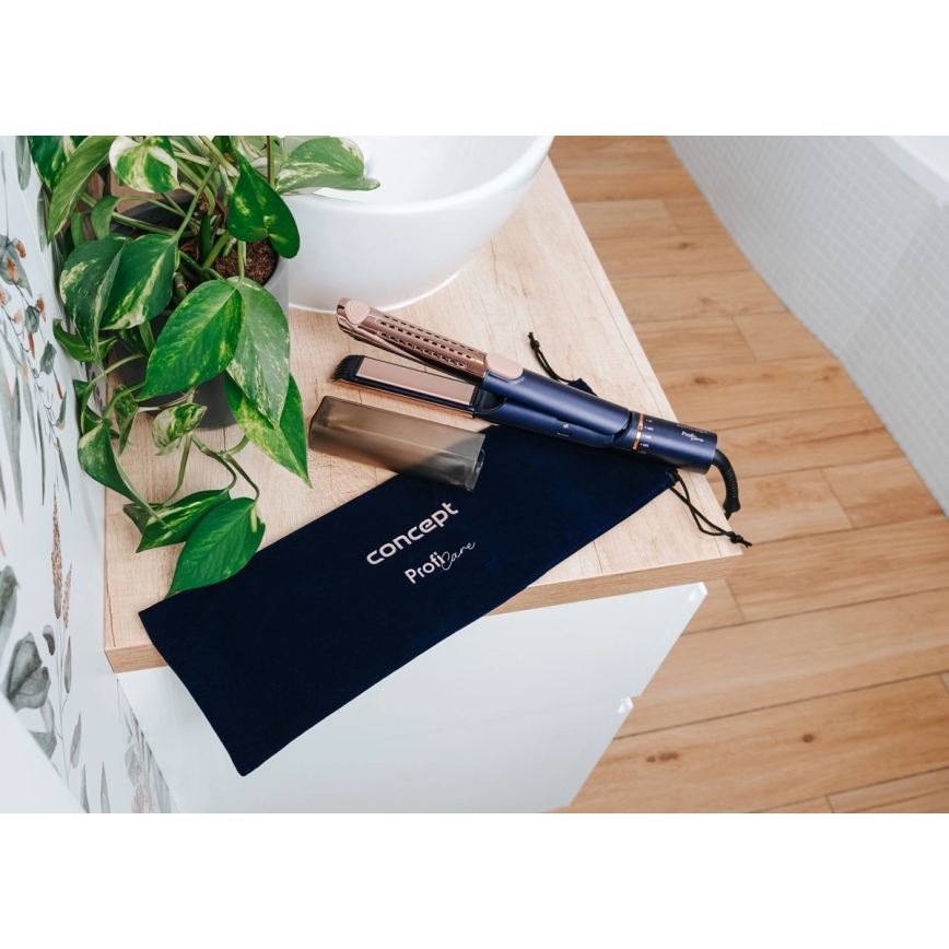 Concept VZ8100 - Ispravljač za kosu PROFI CARE 60W/230V plava/zlatna