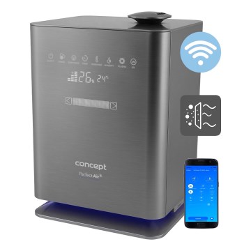 Concept ZV2021- Ovlaživač zraka s aroma difuzorom PERFECT AIR SMART 4,6 l 110W/230V Wi-Fi antracit + daljinski upravljač