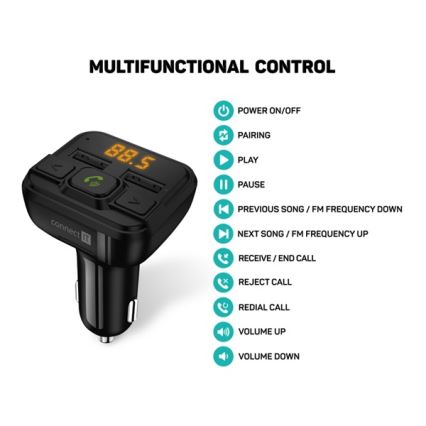 CONNECT IT CCC-8600-BK - FM transmiter za auto s handsfree funkcijom crna