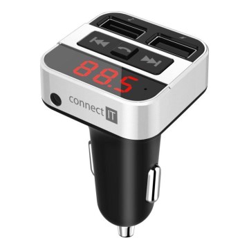 CONNECT IT CCC-8800-SL - FM transmiter za auto s handsfree funkcijom crna/srebrna