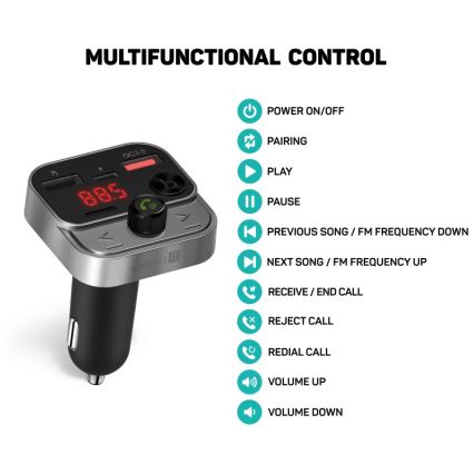 CONNECT IT CCC-8900-AN - FM transmiter za auto s handsfree funkcijom crna/srebrna