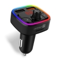 CONNECT IT CCC-9090-BK - LED RGB FM predajnik za auto s handsfree funkcijom crni