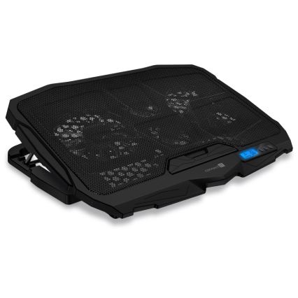 CONNECT IT CCP-2200-BK - Hladilna podloga za prijenosno računalo 4x ventilator 2x USB crna/plava
