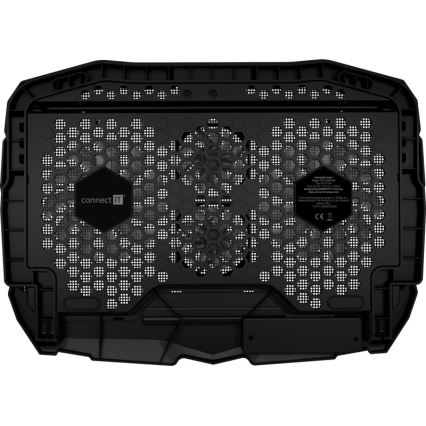 CONNECT IT CCP-2200-BK - Podloga za hlađenje laptopa 4x ventilator 2xUSB crna//plava