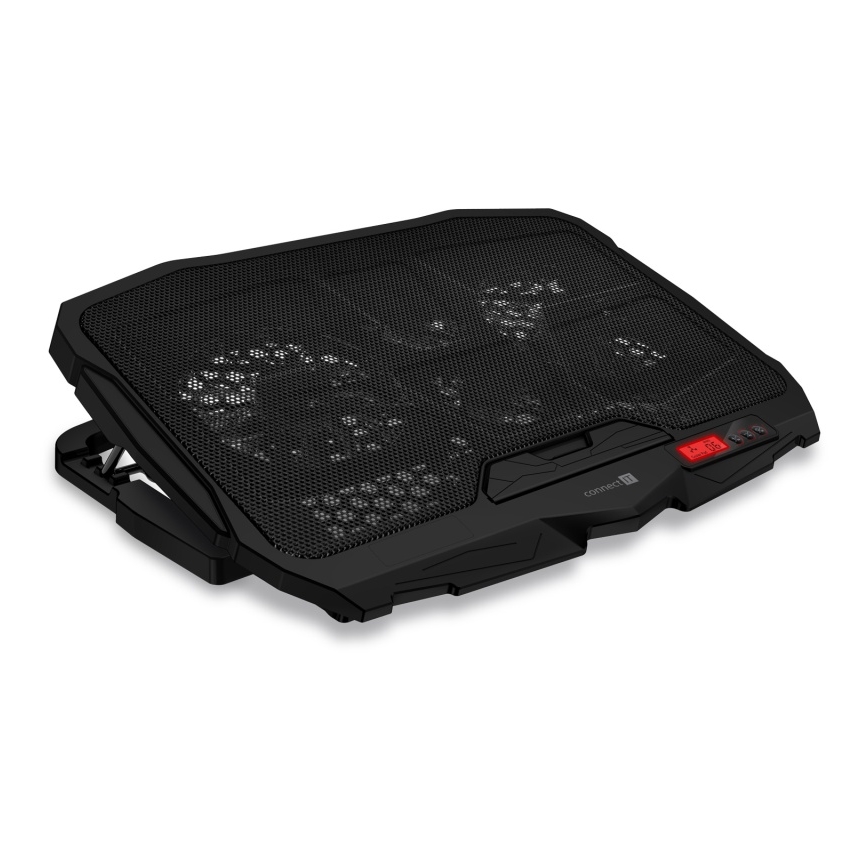 CONNECT IT CCP-2200-RD - Podloga za hlađenje laptopa 4x ventilator 2xUSB crna/crvena