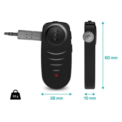 CONNECT IT CFF-4050-BK - Bluetooth audio prijamnik AUX 110 mAh