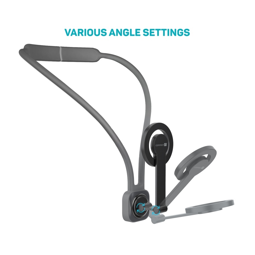 CONNECT IT CFF-6020-GY - Fleksibilni magnetski držač telefona za oko vrata MagSafe