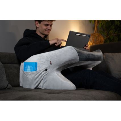 CONNECT IT CFH-1020-GY - Anatomski jastuk za čitanje i rad ErgoWork sivi/bijeli