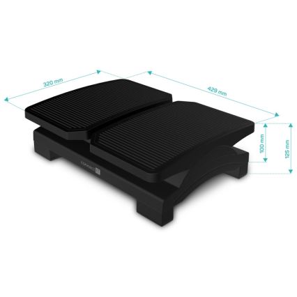 CONNECT IT CFH-4100-BK - Podesivi oslonac za noge crna