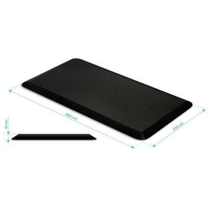 CONNECT IT CFH-4200-BK - Oslonac za noge protiv umora crna