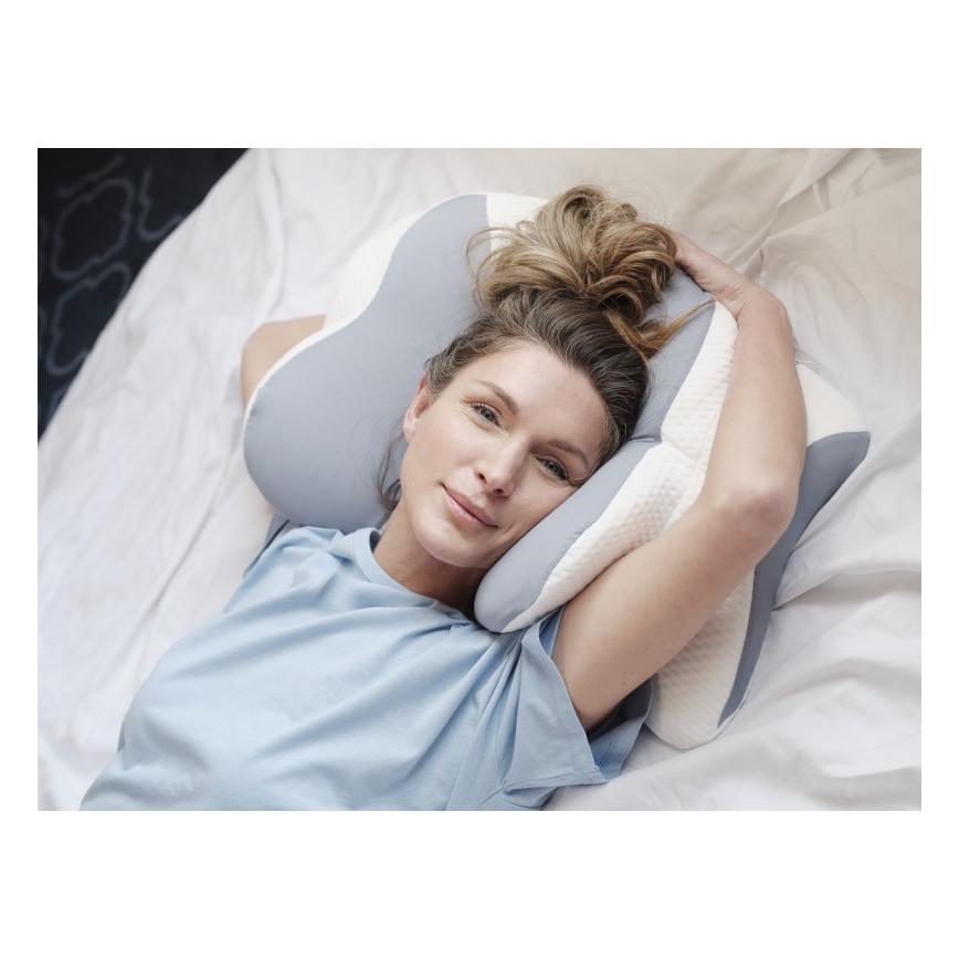 CONNECT IT CFH-6032-WH - Anatomski jastuk Gemini bijela/siva