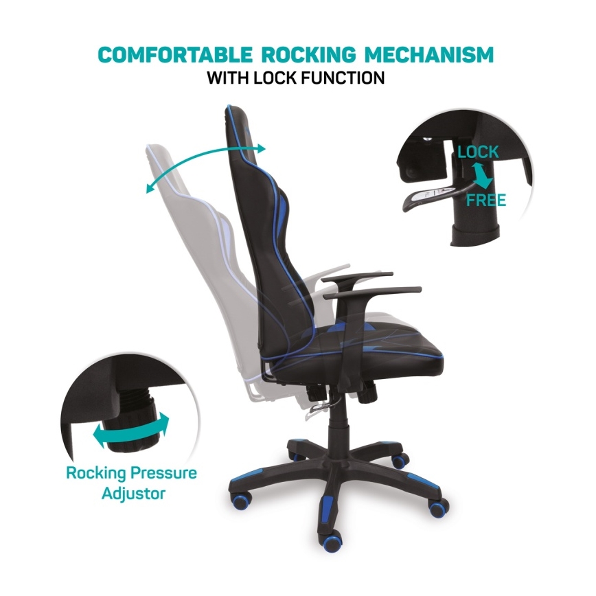 CONNECT IT CGC-0700-BL - Gaming stolica LeMans Pro crna/plava