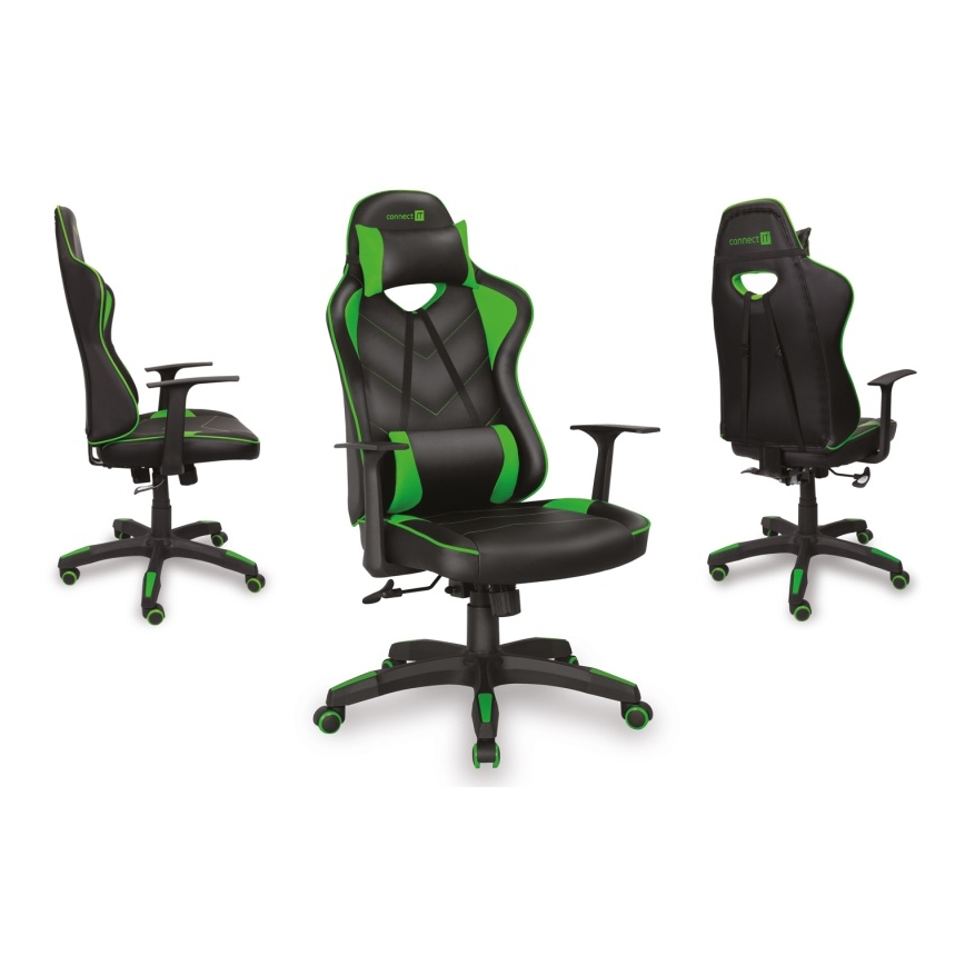 CONNECT IT CGC-0700-GR - Gaming stolica LeMans Pro crna/zelena