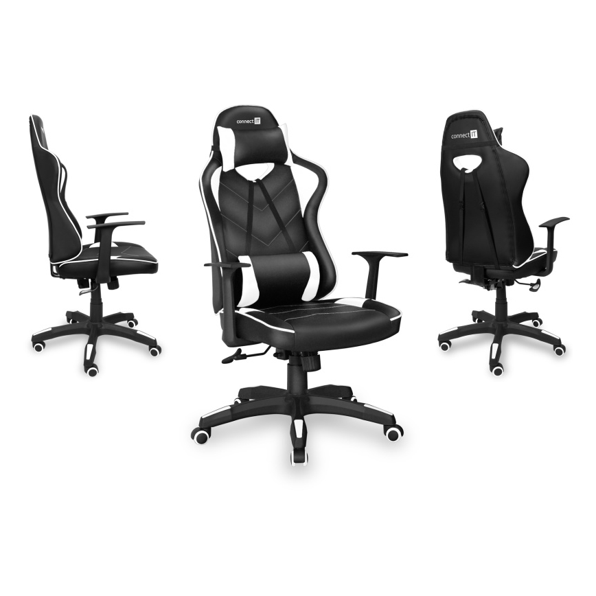 CONNECT IT CGC-0700-WH - Gaming stolica LeMans Pro crna/bijela