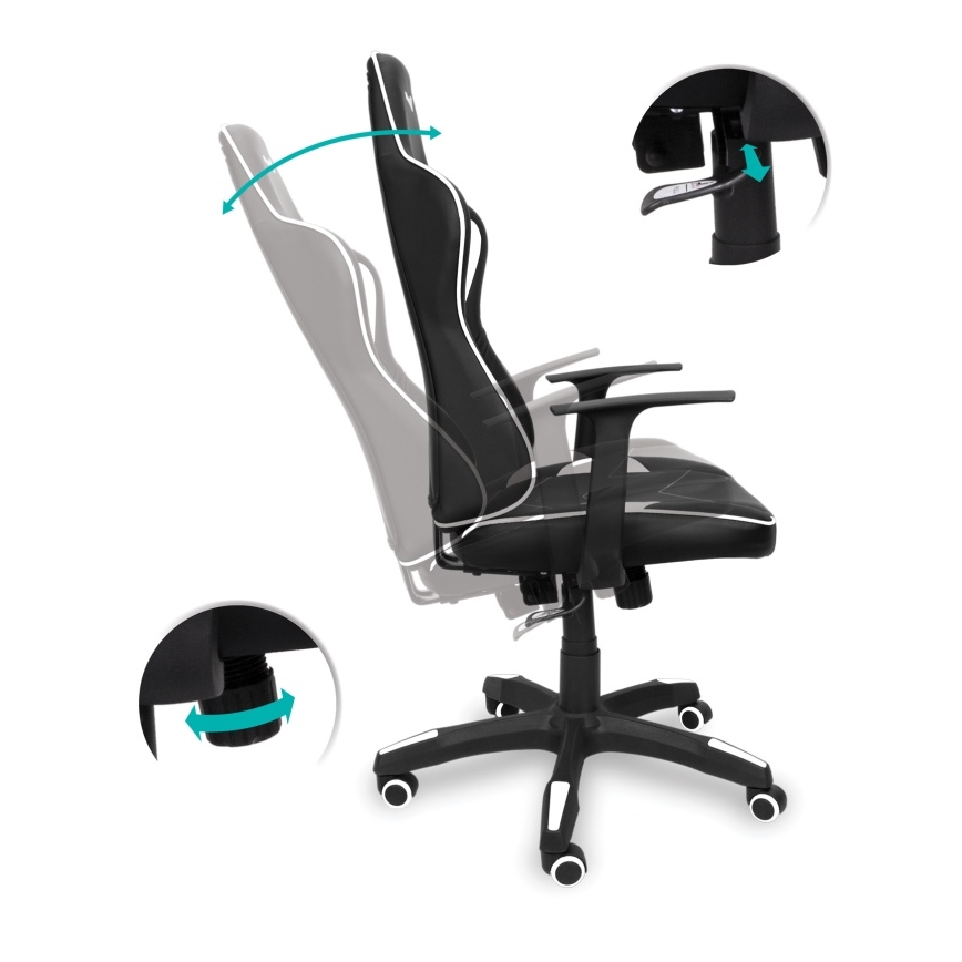 CONNECT IT CGC-0700-WH - Gaming stolica LeMans Pro crna/bijela