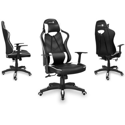 CONNECT IT CGC-0700-WH - Gaming stolica LeMans Pro crna/bijela
