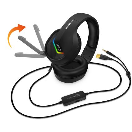 CONNECT IT CHP-3595-BK - LED RGB Gaming slušalice s mikrofonom crna
