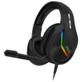 CONNECT IT CHP-3595-BK - LED RGB žičane gaming slušalice s mikrofonom crne boje