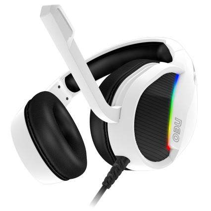 CONNECT IT CHP-3595-WH - LED RGB Gaming slušalice s mikrofonom bijela/crna