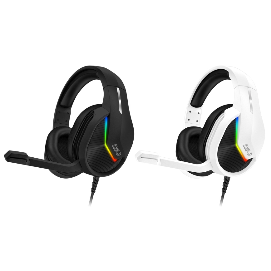 CONNECT IT CHP-3595-WH - LED RGB Gaming slušalice s mikrofonom bijela/crna