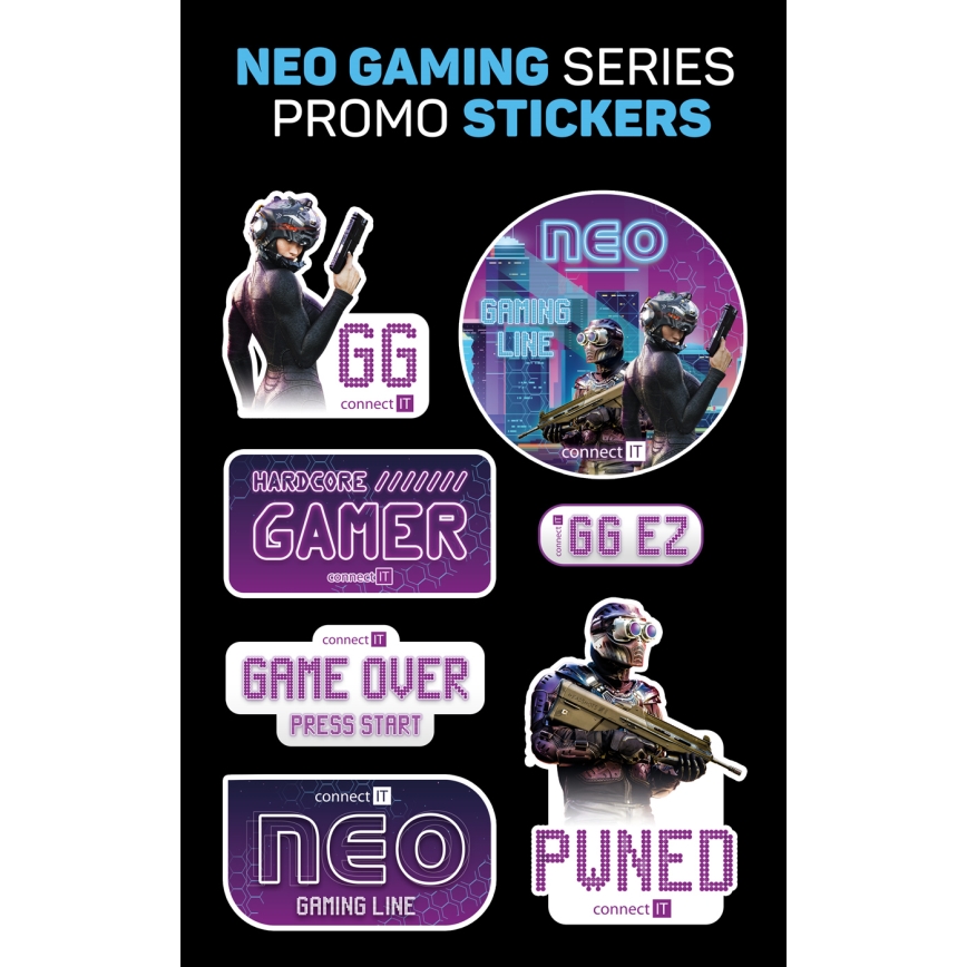CONNECT IT CHP-3595-WH - LED RGB Gaming slušalice s mikrofonom bijela/crna
