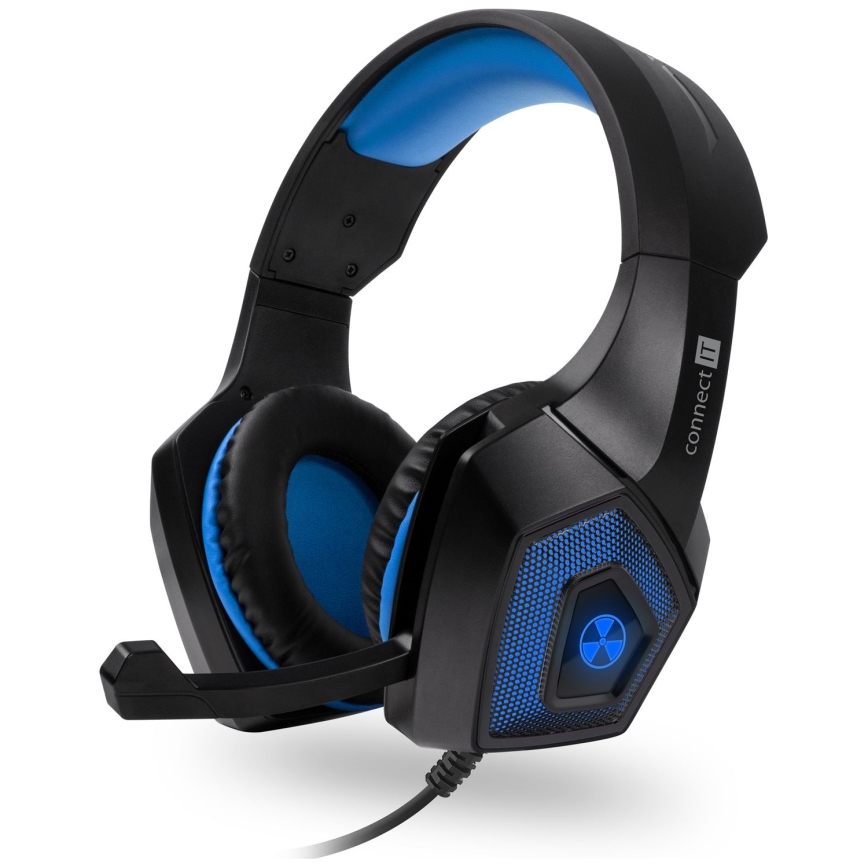 CONNECT IT CHP-5500-BL - LED Gaming slušalice s mikrofonom crna/plava