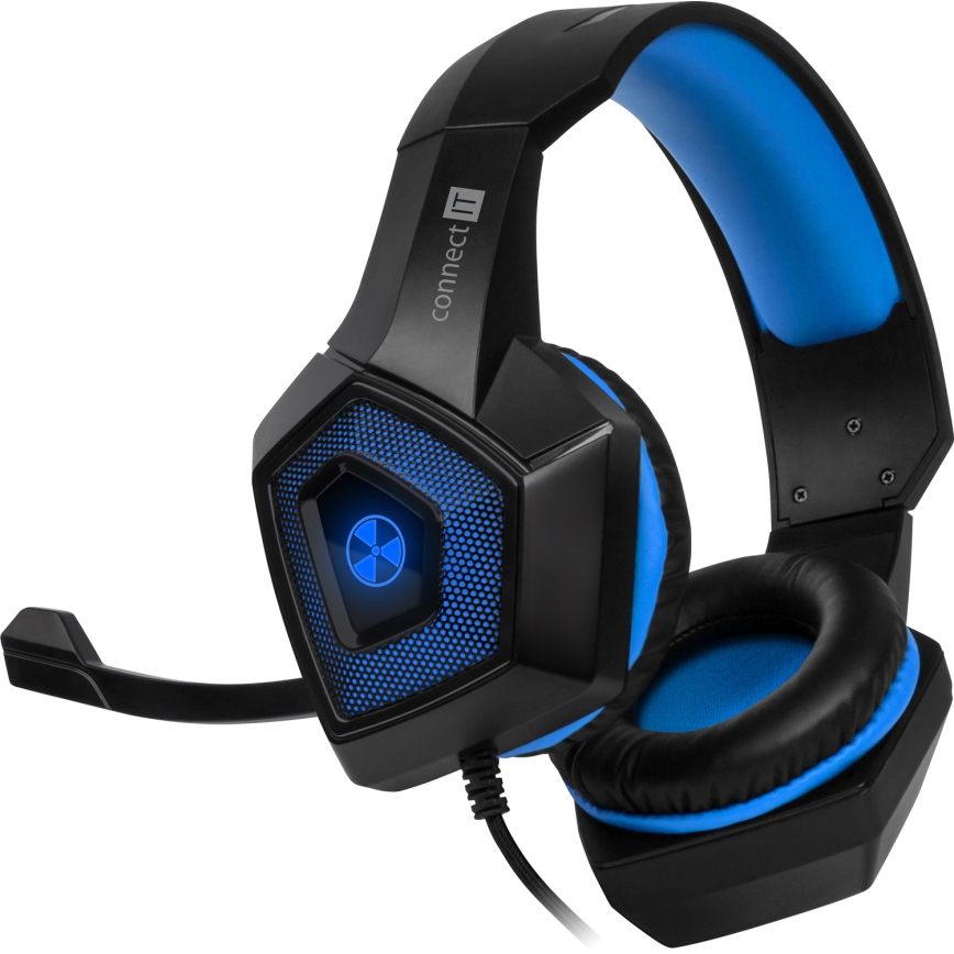 CONNECT IT CHP-5500-BL - LED Gaming slušalice s mikrofonom crna/plava