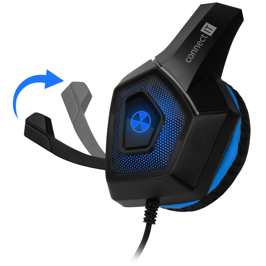 CONNECT IT CHP-5500-BL - LED Gaming slušalice s mikrofonom crna/plava