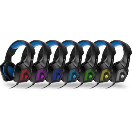 CONNECT IT CHP-5500-BL - LED Gaming slušalice s mikrofonom crna/plava