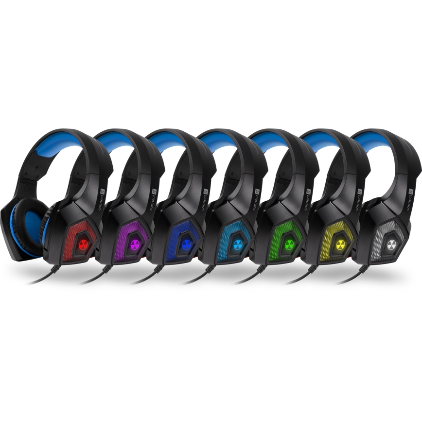 CONNECT IT CHP-5500-BL - LED Gaming slušalice s mikrofonom crna/plava