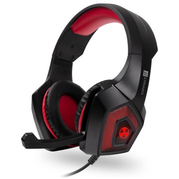 CONNECT IT CHP-5500-RD - LED Gaming slušalice s mikrofonom crna/crvena