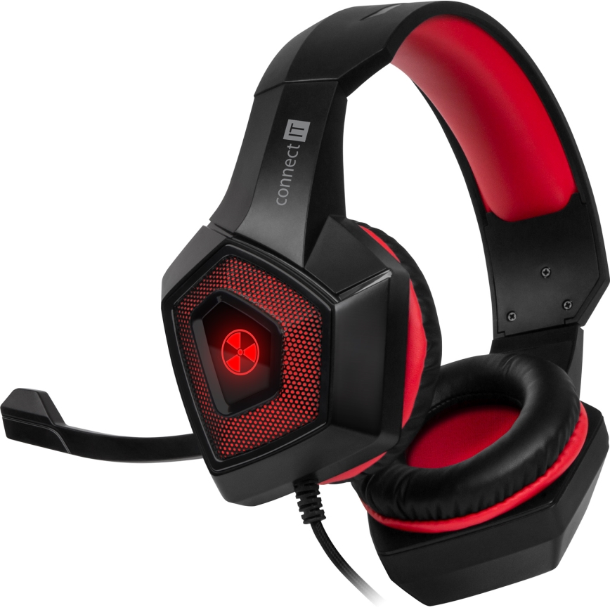 CONNECT IT CHP-5500-RD - LED Gaming slušalice s mikrofonom crna/crvena
