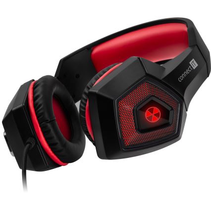 CONNECT IT CHP-5500-RD - LED Gaming slušalice s mikrofonom crna/crvena