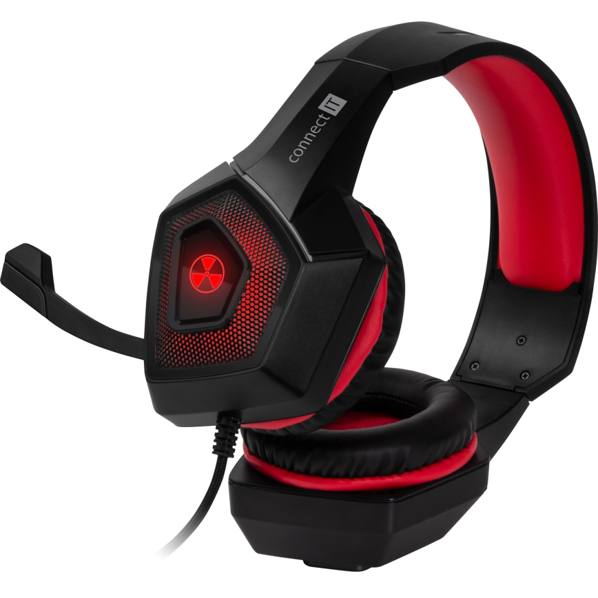 CONNECT IT CHP-5500-RD - LED Gaming slušalice s mikrofonom crna/crvena