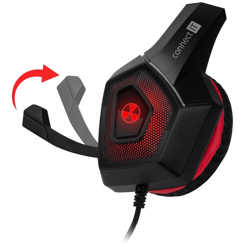 CONNECT IT CHP-5500-RD - LED Gaming slušalice s mikrofonom crna/crvena
