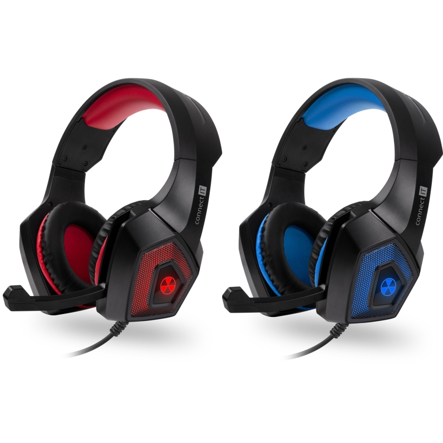CONNECT IT CHP-5500-RD - LED Gaming slušalice s mikrofonom crna/crvena