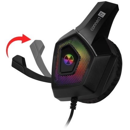 CONNECT IT CHP-5600-BK - LED RGB Gaming slušalice s mikrofonom crna