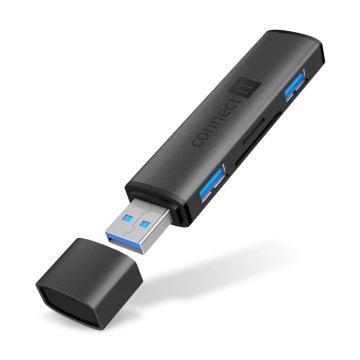 CONNECT IT CHU-4060-AN - USB-A hub s čitačem memorijskih kartica 4u1