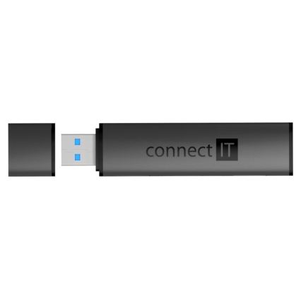 CONNECT IT CHU-4060-AN - USB-A hub s čitačem memorijskih kartica 4u1