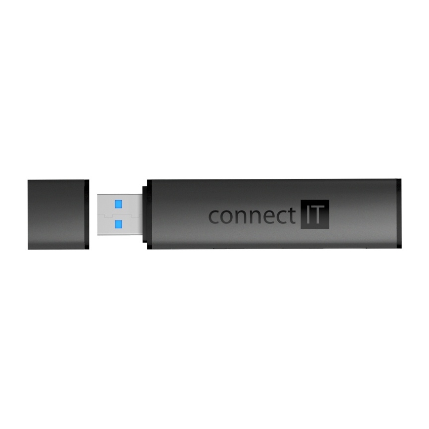 CONNECT IT CHU-4060-AN - USB-A hub s čitačem memorijskih kartica 4u1