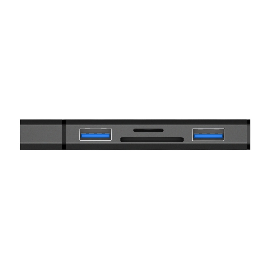 CONNECT IT CHU-4060-AN - USB-A hub s čitačem memorijskih kartica 4u1