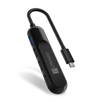 CONNECT IT CHU-5000-BK - USB-C hub 4u1