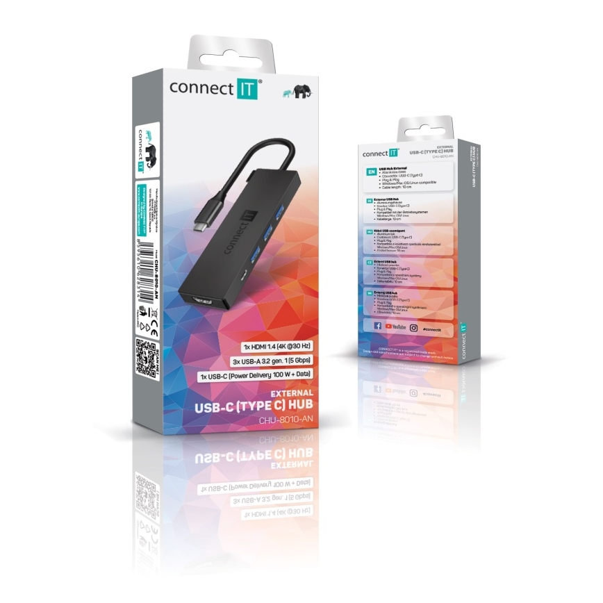 CONNECT IT CHU-8010-AN - USB-C hub 5u1