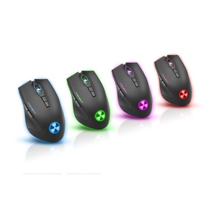 CONNECT IT CI-1128 - LED Žičani gaming miš 1000/1200/1600/3200 DPI crna