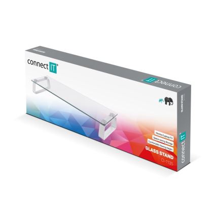 CONNECT IT CI-1135 - Multifunkcionalni stakleni stalak prozirna/bijela