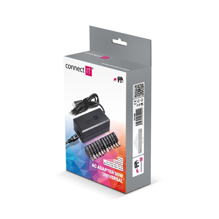 CONNECT IT CI-133 - Univerzalni adapter za napajanje laptopa 90W